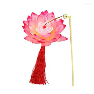 Nachtlichter H7JB Tragbare Erstaunliche Blüte Lotus Blume Licht Lampe Party Leuchtende Laternen Für Mid-Autumn Festival Geschenk Tanzen Requisiten