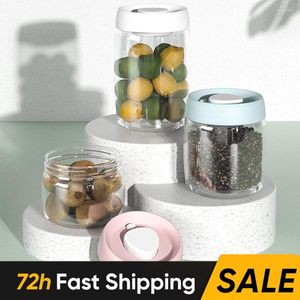 Storage Bottles Kitchen Box Transparent Food Canister Keep Fresh Clear Container Vacuum Rangement Cuisine Fridge Containers