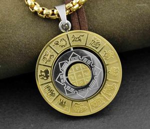 Naszyjniki wisiorek Nepal Tybet Buddhist Zodiac Talaisman Pendulum Neckace Biżuteria