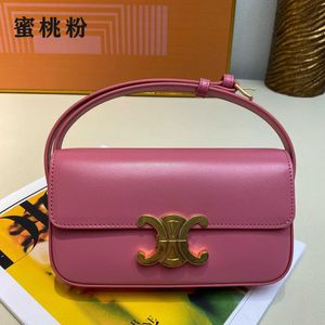 أكياس مصممة للسيدات ثلاثيات حقيبة Triomphes Triumphal Arch Arch Embit Leather Women's Celiene Bag Laohua Tofu One Counter Miagonal Hand Small Square Factory Direct Direct Sales 307