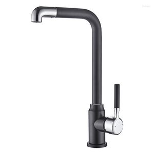 Kitchen Faucets Black Sink Faucet 304 Stainless Steel Water Saving Tap 360 Degree Rotation Bathroom Basin Mixer Robinet Cuisine