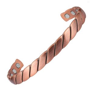 Bangle Nantii 99.95% Pure Copper Bracelet 8mm Adjustable Open Cuff Magnets Charms Healing Bracelets Bangles For Women 2022