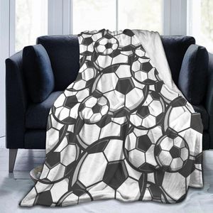 Coperte Coperta di flanella Calcio Modello di calcio Micropile ultra morbido per accappatoio Divano letto Viaggio casa Inverno Primavera Autunno