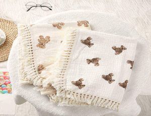 Pannolini muschiati coperta per le coperte per bambini con stampa baby orso che ricevono letti coperti per letti estivi per bambini L220625659033