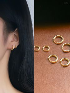 Hoop Earrings Minimalist Gold Color Small For Women Men 2022 Classic Silver Unisex Rock Earring Piercing Accessory Party