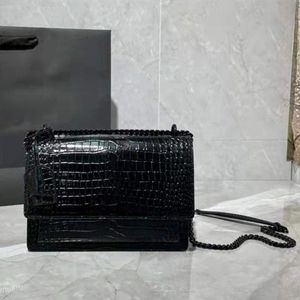 Bolsas de designer mensageiro para mulheres bolsas de ombro popular bolsa de couro genuíno aligator