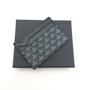 Masowe mężczyźni Projektowcy Karta kredytowa Klasyczne męskie mini Bank luksusowy uchwyt na karty Mały portfel Slim Portfels skórzane pudełko WTIH