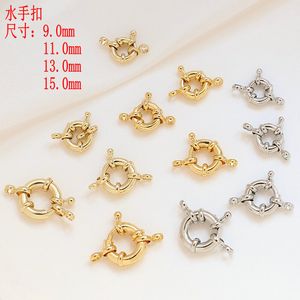 Snap Clasps Hooks For Necklace Armband Gold Silver Plated Jewelry Handmaking DIY Fashion Accessories Made 9mm 11mm 13mm