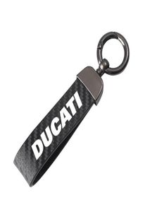 Keychains Carbon Fiber Motorcycle Key Chain Ring For Ducati 796 795 821 Monster 696 400 Diavel Multistrada Accessories5467428