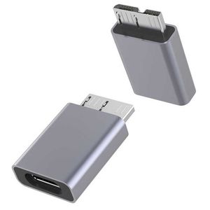 OTG Micro B USB 3.0アダプターデータ転送アダプトアドタイプC女性からマイクロB男性HDD SSD SATAコンバーターハードドライブディスク用