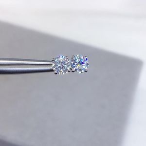 Stud Earrings Inbeaut Excellent D Color 0.5 Ct Moissanite 925 Silver Perfect Cut Pass Diamond Test A Pair Of Moisanites