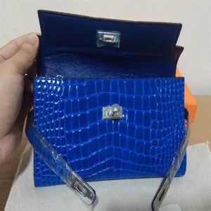 Realfine888 Borsa in pelle di coccodrillo di alligatore classico Kerry di qualità 3A per donna con sacchetto per la polvere Box3035