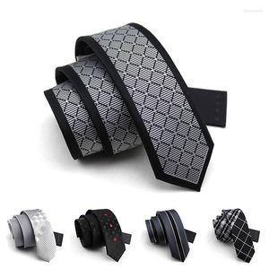 Bow Ties Designers Brand Fashion 5.5 cm Slim Slips Mens Silk Tie Man Leisure smal toppkvalitet Gravata med lyxig presentförpackning