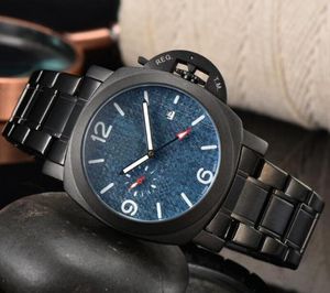 Business men watch casual mens quartz wristwatch rotable bezel automatic date male watches top brand montre de luxe two dials pam designer clock Relogio Masculino