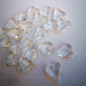 Avize Kristal En Kalite 100 PCS/ Lot 20mm Clear K9 Yüzlü Kalp Kolye Cam Süsleri DIY Küpe/ Kolyeler Yapmak Aksesuarlar