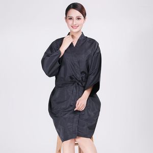 Party Supplies Custom Logo Printing Hair Salon Satin Silk Robes Kimonos Daily Anv￤nd mjuk sl￤t skydd Robe