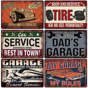 Funny Designed My Garage Rules Warning Targa in metallo vintage Targa in metallo Attenzione Decorazione da parete per papà Garage Tools Danger Man Cave Walls Decor Dimensioni 20X30CM w01