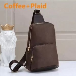 Bolsa de peito masculina em couro legítimo AV. SLING BAG viagem Postman' bolsas MENS cruz corpo peito bolsa de ombro m41720