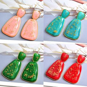 Vintage Statement Earring for Women Colorful Cute Resin Geometric Dangle Drop Earing Brincos Fashion Jewelry Gift