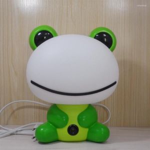 Night Lights Children Bedroom Bedside Lamp Table 20W Cute Frog Eye Protection Plug-in Light For Kids Green Rose Red