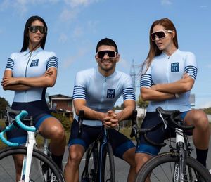 Racing Set 2022 Triathlon Skinsuits Women's Short Sleeve Cycling Set MTB Team Jumpsuit Kits Summer Bicycle Suit