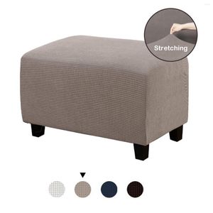 Chair Covers Stretchable Rectangle Storage Stool Slipcovers With Elastic Bottom Footrest Sofa Cover Footstool Slip Ottoman