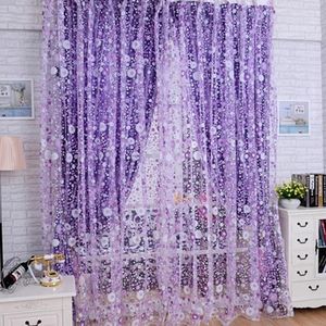 Curtain 100 200Cm Vintage Pastorale Bloemen 1pc Tube Gordijnen Curtains Tulle For Living Room Bedroom Tule Voor Windows