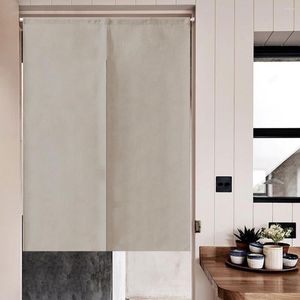 Curtain Japanese Door Solid Color Kitchen Drapes Half-curtain Simple Soft Hanging Restaurant Screen Decor