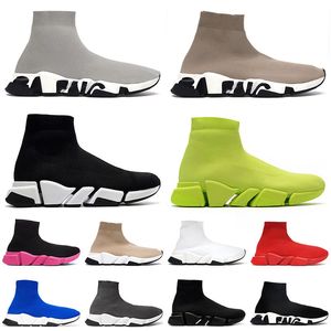 2023 Mens Women Sock Boots Top Fashion 17FW парижская платформа кроссовки бежевые черные белые серого носки обувь мужские винтажные тренеры бегуны ботинки