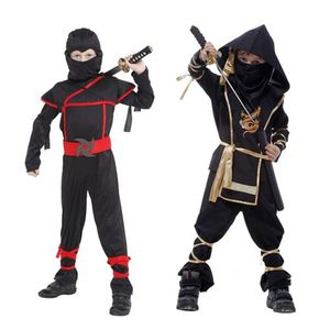 Barn ninja kostymer halloween fest pojkar flickor krigare stealth barn cosplay m￶rdare kostym barns dag g￥vor279b
