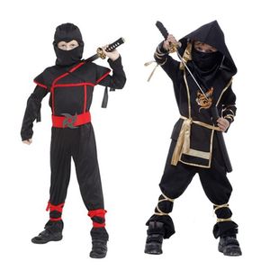 Barn ninja kostymer halloween fest pojkar flickor krigare stealth barn cosplay m￶rdare kostym barns dag g￥vor269a