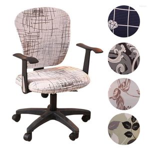 Chair Covers 2pcs/set Universal Elastic Spandex Fabric Split Back Seat Office Anti-dirty Stretch Case