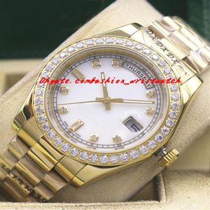 Relógios de luxo 41mm 18k Yellow Gold Diamond Belief Watch Watch Automatic Moda Manth Mens Watch Wristwatch271N