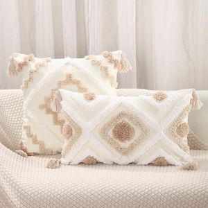 Pillow Tufting Covers 45x45/30x50cm Decorative Pillowcases For Sofa Bed Living Room Home Decor Black White Tufted