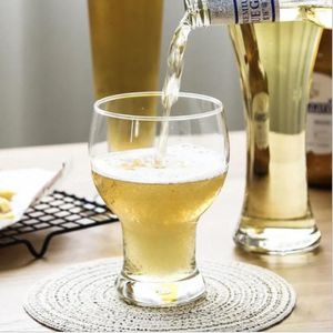 Mugs 2/4/6 PCS Clear Wine Glass Thailand Bavaria Restaurant Beer Juice Milkshake Cup For Bar Home 455ML Large Mug