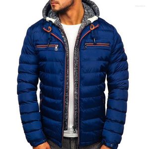 Мужские вниз Laamei Mens Winter Chotconed Coat Catch Jacket Brand Casual Men Puffer Solid Color Outwear Parkas