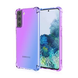 Candy Gradual Change Color Shatter Resistant Airbag With Better Protection Phone Case For Samsung Galaxy S23 S23plus S22Plus S22ULTRA S10Lite S7edge B218