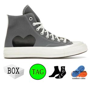 Jogging Walking High Top Vintage Commes Des Garcons X 1970s Designer Canvas Shoes Womens Mens All Star Classic 70 Chucks Taylors Low Multi-Heart Sneakers Trainers c1