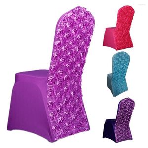 Chair Covers Fashion Durable Easy To Install Slipcovers Satin Rosette Back Protector For El