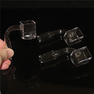 Hookahs Sugar Cube Quartz Banger Smoke Nail Square Bowls Pocket Domeless Nails 14mm 10mm 18mm Female Male Diamond Knot Bangers For Dab Rig