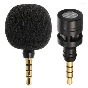 Microphones 1pcs Simple Style 3.5mm Mini Black Smartphone Mic Microphone For Mobile Phone Tablet Notebook Stereo Meeting Recordings