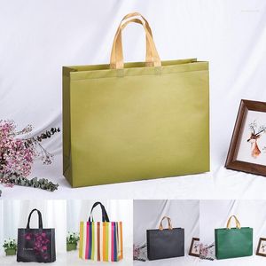 Storage Bags Striped Non-woven Fabric Reusable Shopping 2022 Large Foldable Tote Grocery Bag Travel Eco Friendly