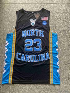 Black North Carolina #2 Cole Anthony #15 Vince Carter #23 Michael Basketball Jersey Nakış Dikişli