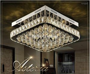 Ceiling Lights Ly Modern Crystal LED Light Fixture Square Lamp For Hallway Corridor Ready Stock