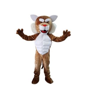 Furry Hercules Lion Mascot Costume Cartoon Wild Animal Party Abbigliamento Fancy Dress Halloween Xmas Carnival Fur Beast Parade Suits