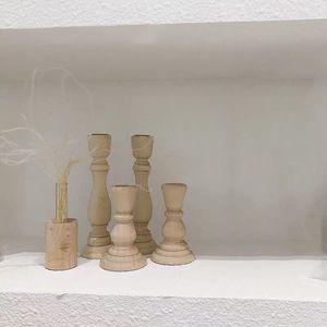 Candle Holders Craft Candlestick Stojak na świeca kolacja drewniana kółka na wesele walentynkowe