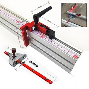 Professionelles Handwerkzeugsets Aluminiumwinkel Gehrung Gauge Sägen -Montage Lineal Holzbearbeitung 400 mm Alluminium Zaun für Tischsägen Router Holz