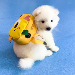 Dog Collars Pet Backpack Vest Harness Cute Mini Bag Adjustable Puppy Portable Saddle Bags For Small Medium Oxford Cloth