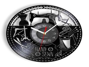 Wanduhren Hand gen￤hte Uhr Reloj de Pared N￤hmaschine Moderne Design Quilt -Werkzeuge Uhr Schneider Seamstress Rekord9907323