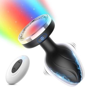 Sex Toy Plug Vibrating Butt DANKIS Anal with Flashing Light Base Toys for Men Vibrator Prostate Massager Adult Men's QNRI